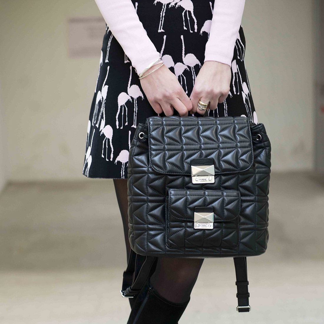 Bag-at-You---Fashion-Blog---Stylish-Feminine-Backpack-Karl-Lagerfeld